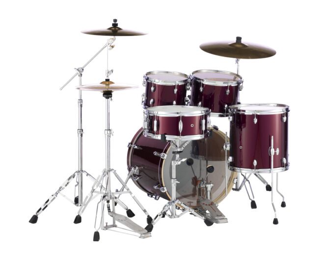Pearl Export 5pc Burgundy Drum Set w/830-Series Hardware Pack - Image 2