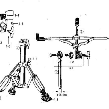 Tama Bolt, Spring, Washer, and Nut B840WN8T