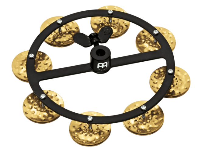 Meinl Headliner Series Hammered Brass Single Row Hihat Tambourine HTHH1B-BK