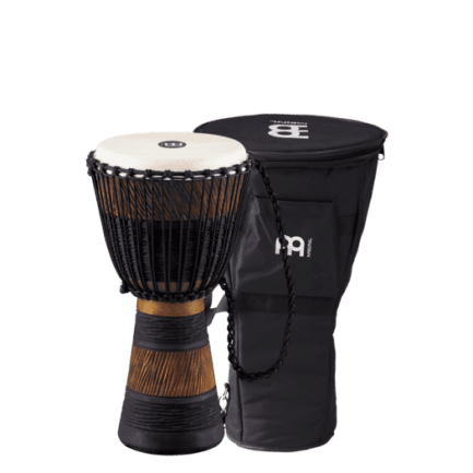 Meinl Original African Style Rope Tuned Wood Djembe M Brown/Black (ADJ3-M+BAG)