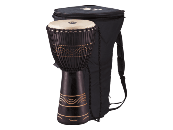Meinl Original African Style Rope Tuned Wood Djembe L Black (ADJ4-L+BAG)