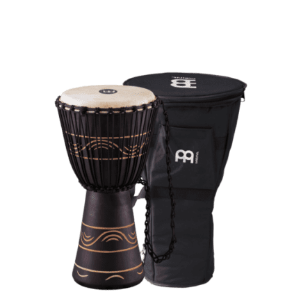 Meinl Original African Style Rope Tuned Wood Djembe M Black (ADJ4-M+BAG)
