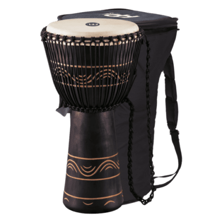 Meinl Original African Style Rope Tuned Wood Djembe XL Black (ADJ4-XL+BAG)
