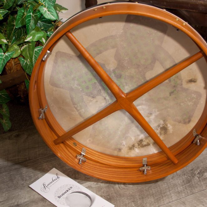 Roosebeck Tunalbel Red Cedar Bodhran Cross-Bar 18"x3.5" - Celtic Cross