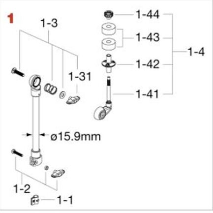 Tama Rod/Holder for CACLJ Cymbal Holder (CACLJ1)