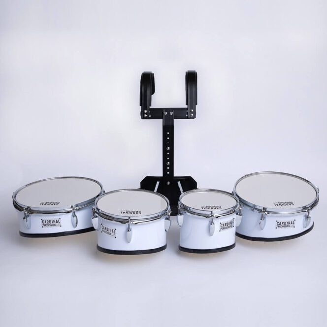 Cardinal Percussion Marching Quads With Carrier