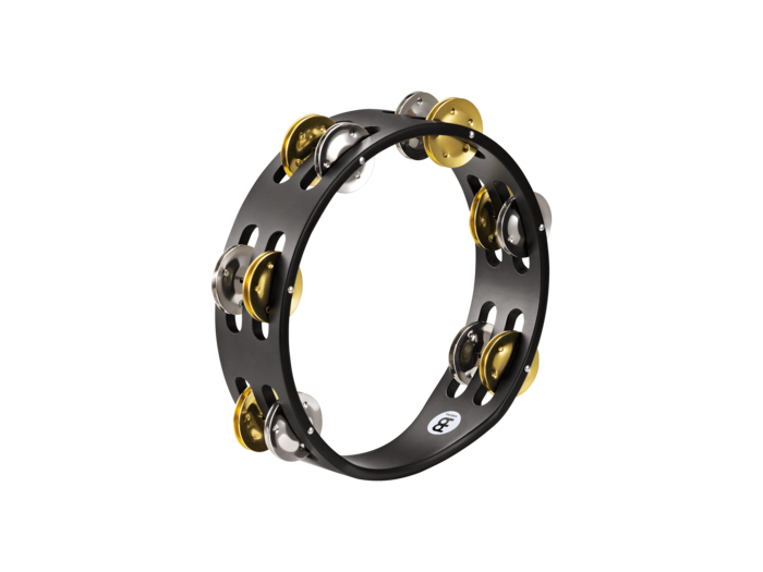 Meinl Compact Wood Tambourine Steel/Solid Brass Jingles CTA2M-BK