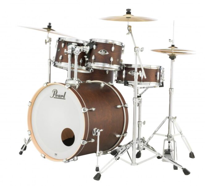 Pearl Export Satin Brown Lacquer 5-pc. Drum Set w/ 830-Series Hardware Pack