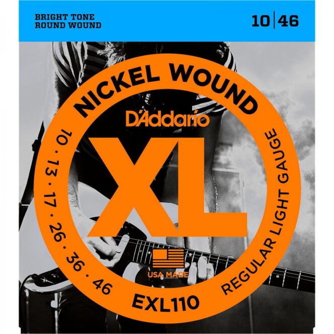 D'Addario Regular Light, 10-46, Electric Guitar Strings EXL110