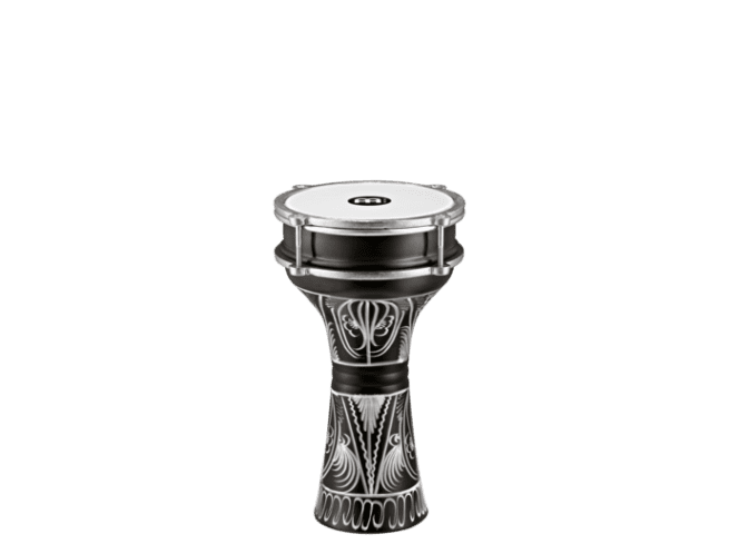 Meinl Aluminum Darbukas Hand-Engraved Black 6 1/2" X 12 3/4" (HE-122)