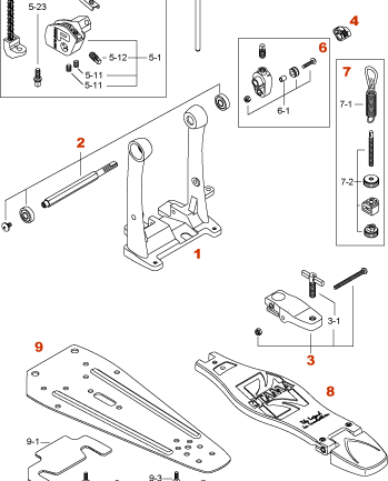 Tama Footboard Assembly HP3H8BK