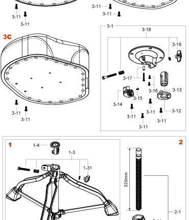 Tama Drum Throne Screw (M4X6MM) L46