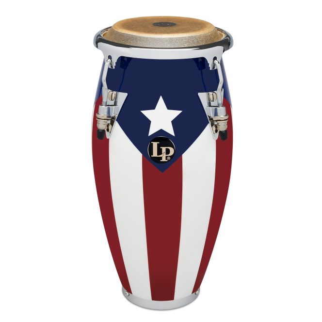 Latin Percussion Mini Tunable Puerto Rican Flag Wood Conga LPM198PR