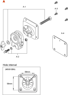 Tama Spur Bracket Base Assembly HBS850WBN