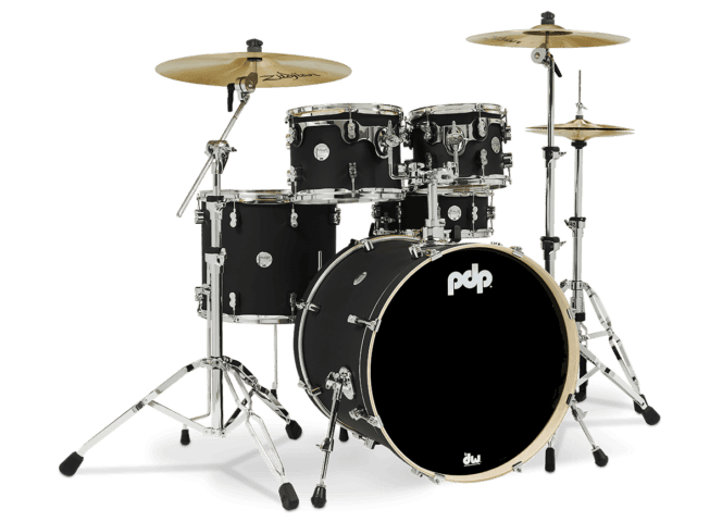 PDP Concept Maple 5-Piece Drum Set - Satin Black PDCM2215BK - Image 2