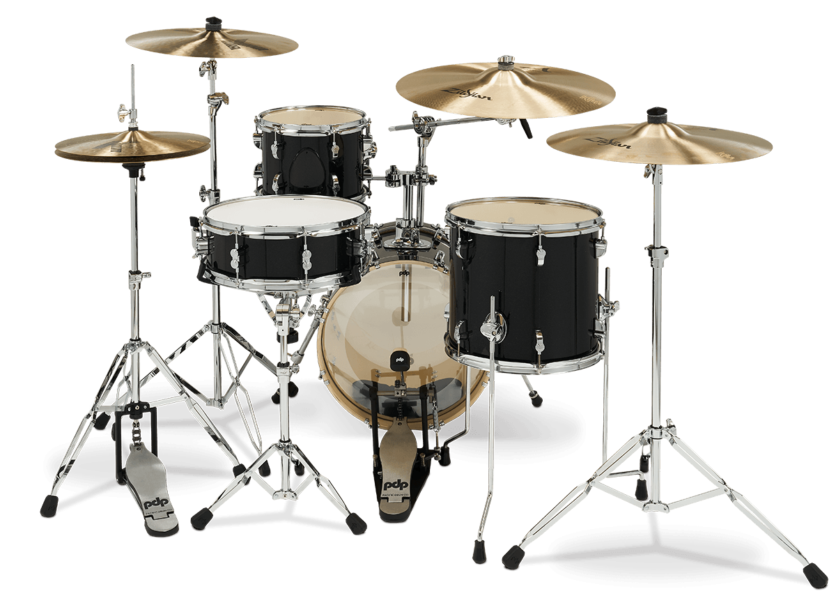 PDP New Yorker 4 Piece Drum Set Black Onyx Sparkle PDNY1604BO Drums Etc
