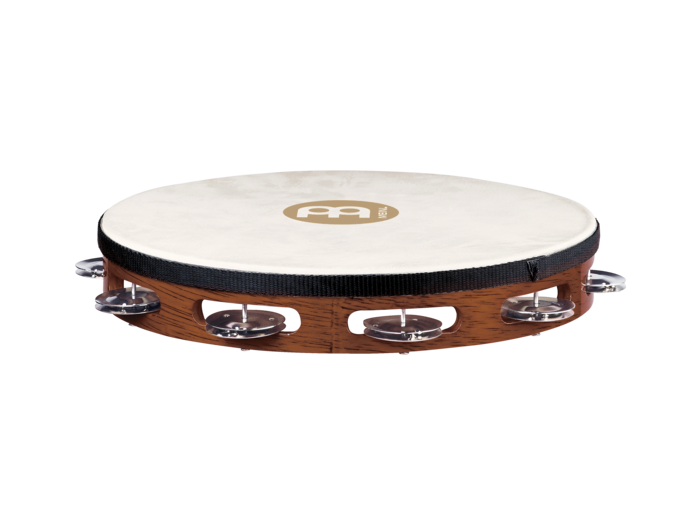 Meinl Traditional Goat-Skin Wood Tambourine Steel Jingles (TAH1AB)