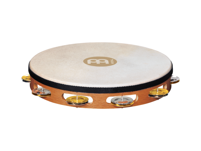 Meinl Recording-Combo Goat Skin Wood Tambourine Duel-Alloy Jingles (TAH1M-SNT)