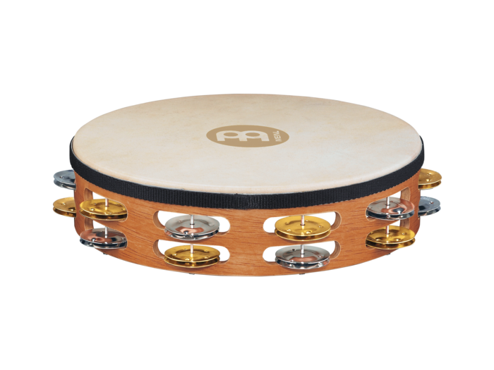 Meinl Recording-Combo Goat Skin Wood Tambourine Duel-Alloy Jingles (TAH2M-SNT)