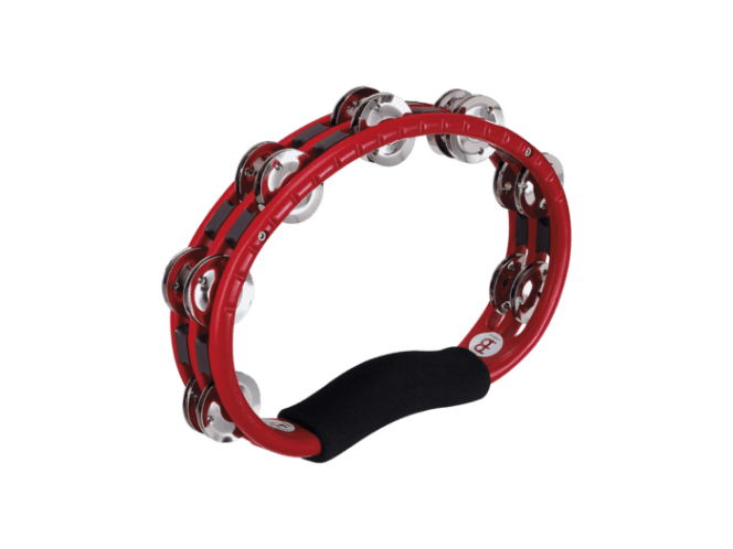Meinl Hand Held Traditional Tambourine Steel Jingles Red (TMT1R)
