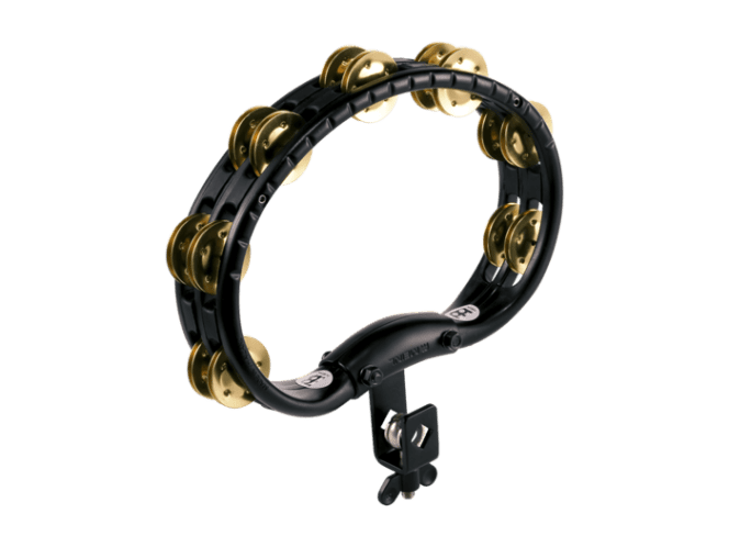 Meinl Mountable Traditional ABS Tambourines Brass Jingles Black (TMT2B-BK)