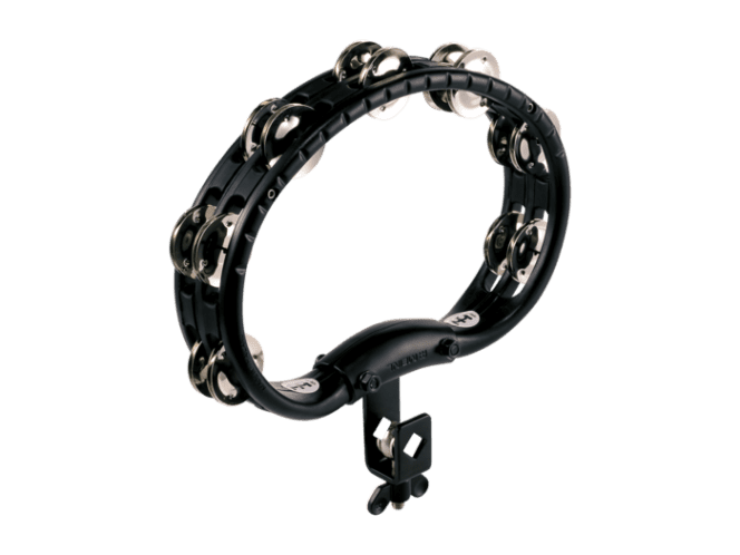 Meinl Mountable Traditional ABS Tambourines Steel Jingles Black (TMT2BK)