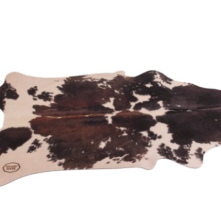 DRUMnBASE Vegan Cow Drum Rug 6' X 5.25' “Clara” Black/White - VGN CBLW