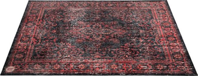 DRUMnBASE Vintage Persian Style Stage Rug Black Red 6' x 5.25' VP185-RBL