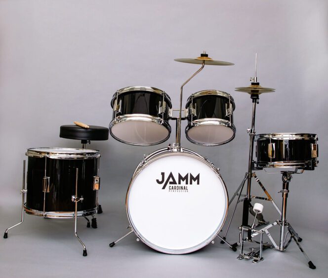 Cardinal Percussion Jamm Jr. 5 pc Drum Set - Black