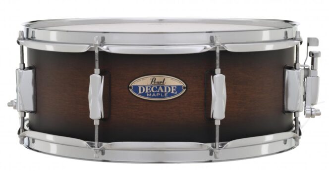 Pearl Decade Maple 5.5"x14" Snare Drum - Satin Brown Burst