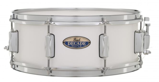 Pearl Decade Maple 5.5"x14" Snare Drum - White Satin Pearl