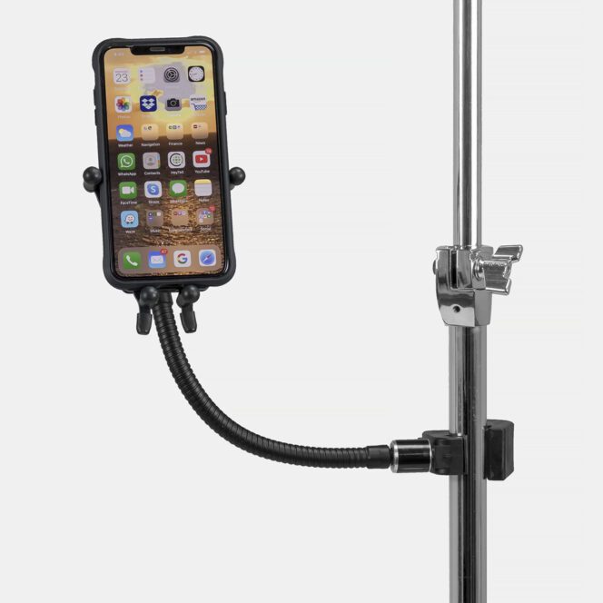 Gibraltar Smart Phone Holder w/Gooseneck & Clamp SC-SPGM