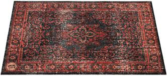 DrumNBase Vintage Persian Style Stage Rug Black Red 4.26' X 3' VP130-RBL