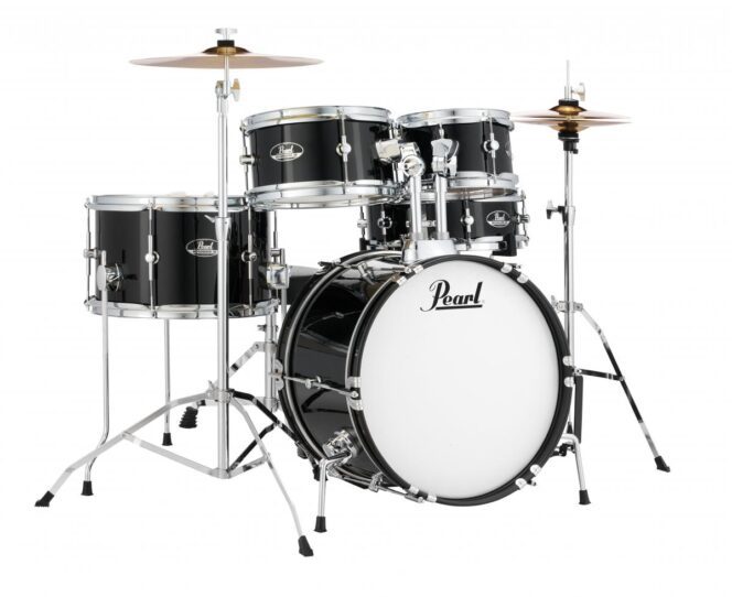 Roadshow Jr. 5-pc. Drum Set w/Hardware and Cymbals - Black