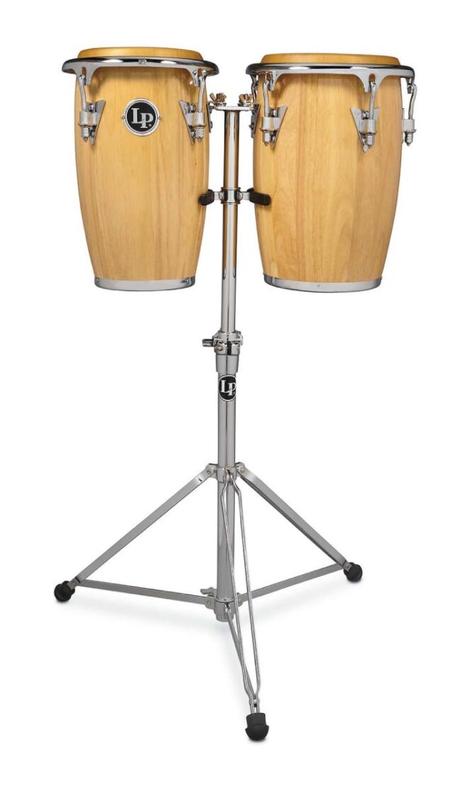 Latin Percussion Jr. Congas Wood Set w/ Stand LP-JRX