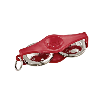 MEINL Percussion Key Ring Tambourine - ABS plastic red/nickel plated steel
