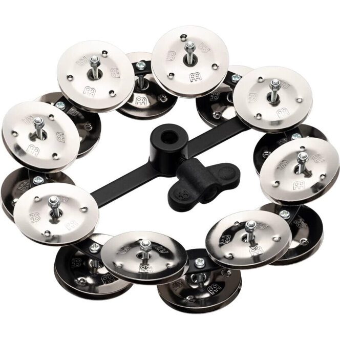 Meinl Headliner Series Hi-Hat Tambourine Steel Jingles Black (HTHH2BK)