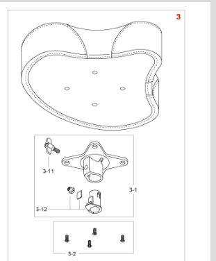 Tama Seat Assembly for HT75WN (HT75WN3)