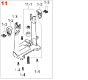 Tama Frame Assembly for 2011 Iron Cobra - Right Foot (HP90FR)