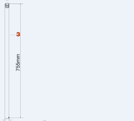 Tama Lower Pipe for Boom Stands MS4502B