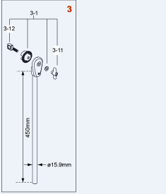 Tama Upper Tube Assembly HC43BW3