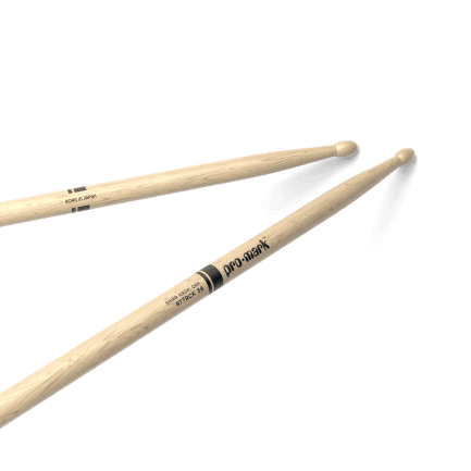 Promark Classic Attack 5B Shira Kashi Oak Drumstick, Oval Wood Tip
