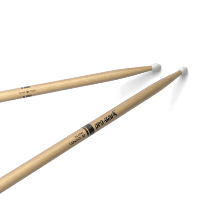 Promark Classic Forward 5B Hickory Drumstick, Oval Nylon Tip