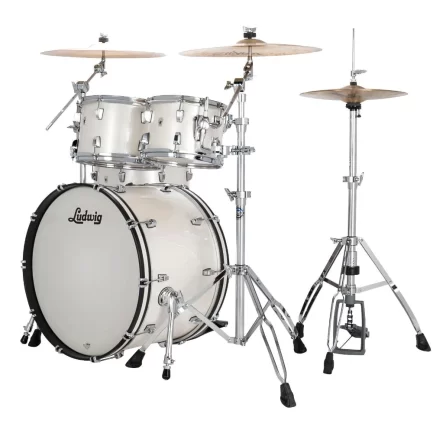 Ludwig NeuSonic Mod 4-Piece Drum Set Shell Pack - Silver Silk