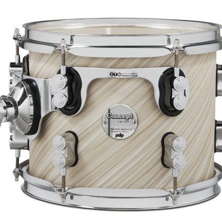 PDP Concept Maple 8x10 Suspended Tom Twisted Ivory Finish Ply with Chrome Hardware - Twisted Ivory