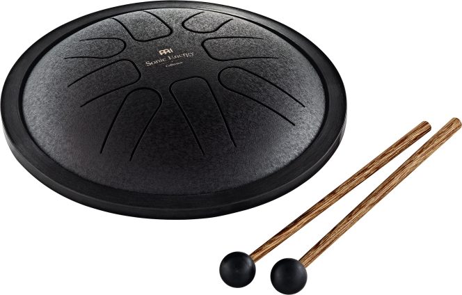 MEINL Sonic Energy Small Steel Tongue Drum F Minor, 8 Notes - Black / 7"/18 cm