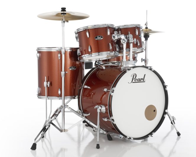 Pearl Roadshow Series 5-pc Drumset Complete w/Hardware + Cymbals - Burnt Orange Sparkle