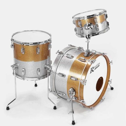 Rogers Powertone Series 3-Piece Drum Kit - Gold/Silver Two Tone Lacquer