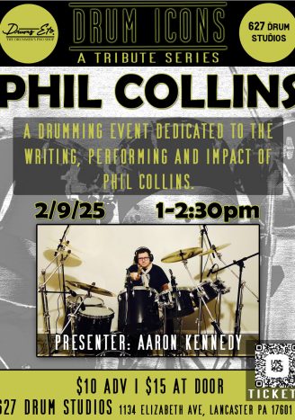 Drum Icon Phil Collins Flyer Final