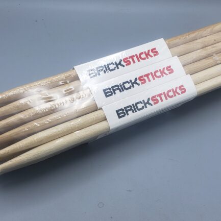 Cardinal Percussion Brick Sticks 5B Wood Tip Drum Sticks – 12 Pairs